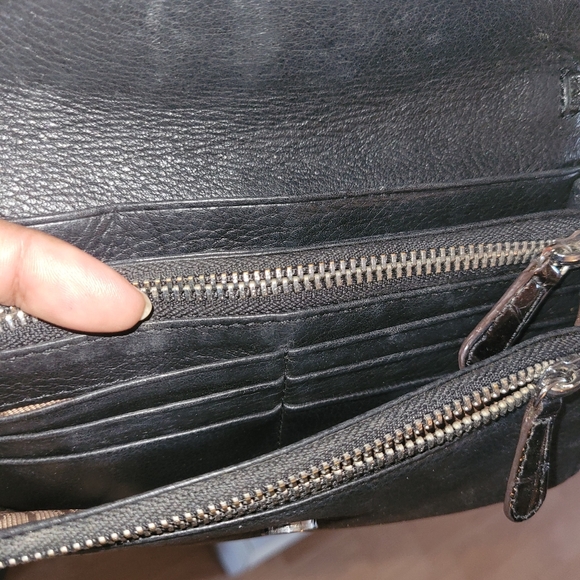 Brighton Vintage Brown & Black Leather Crossbody Bag - Picture 7 of 10